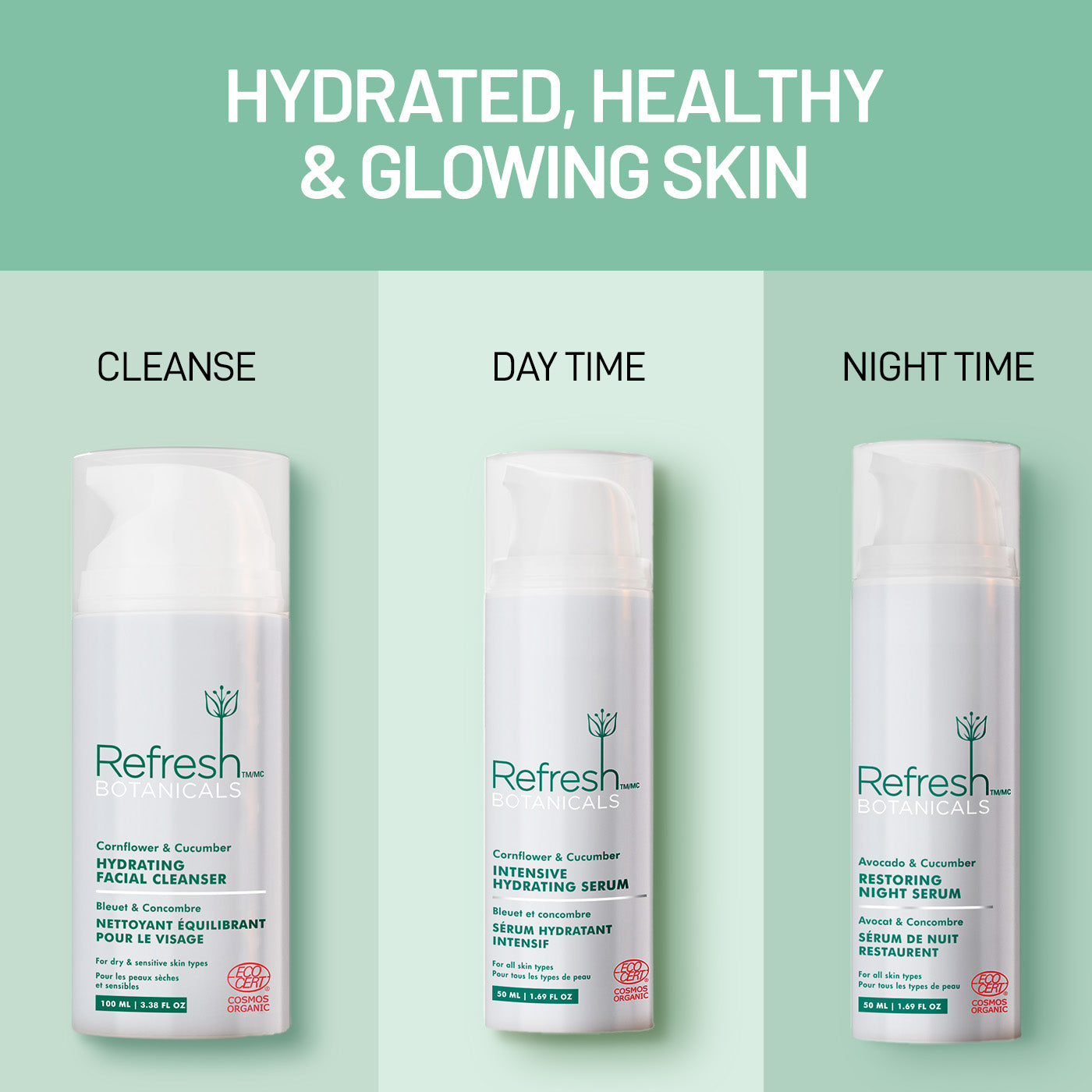 Hydrating healthy and glowing skin