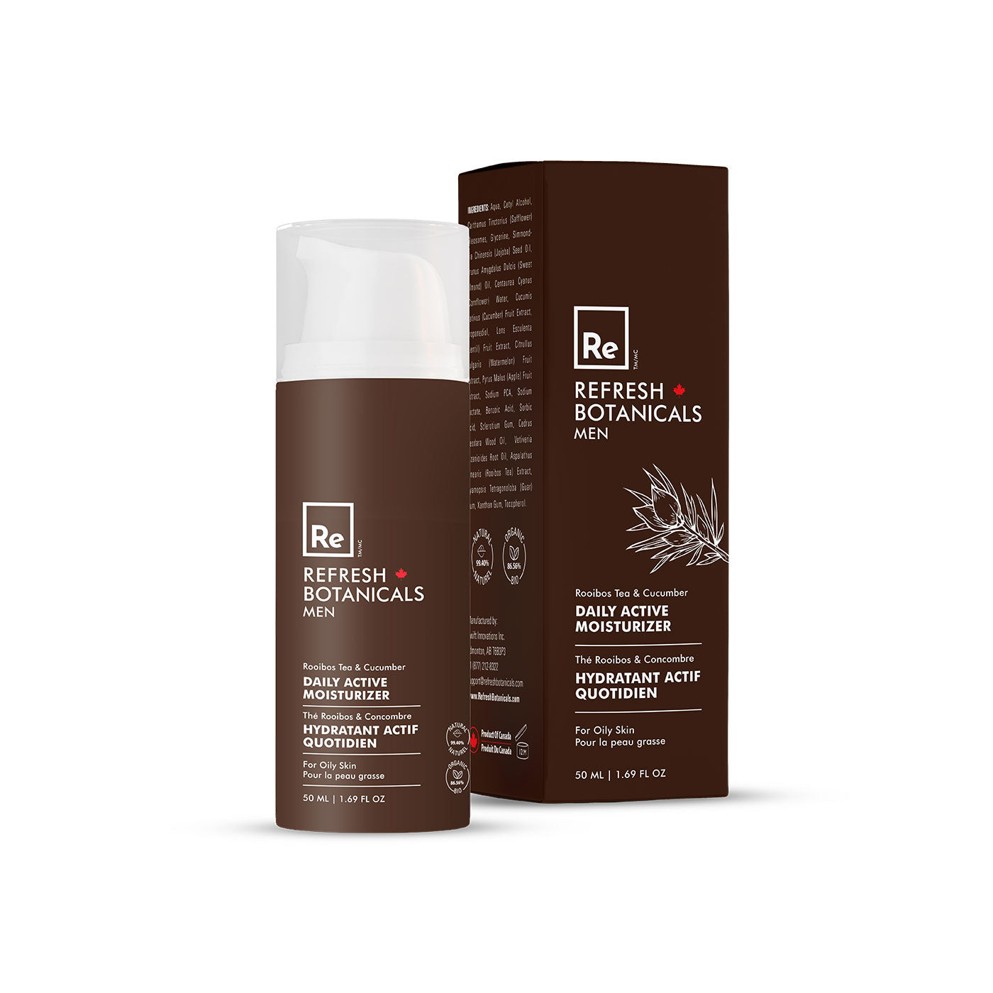 Men Daily Active Moisturiser – Refresh Botanicals